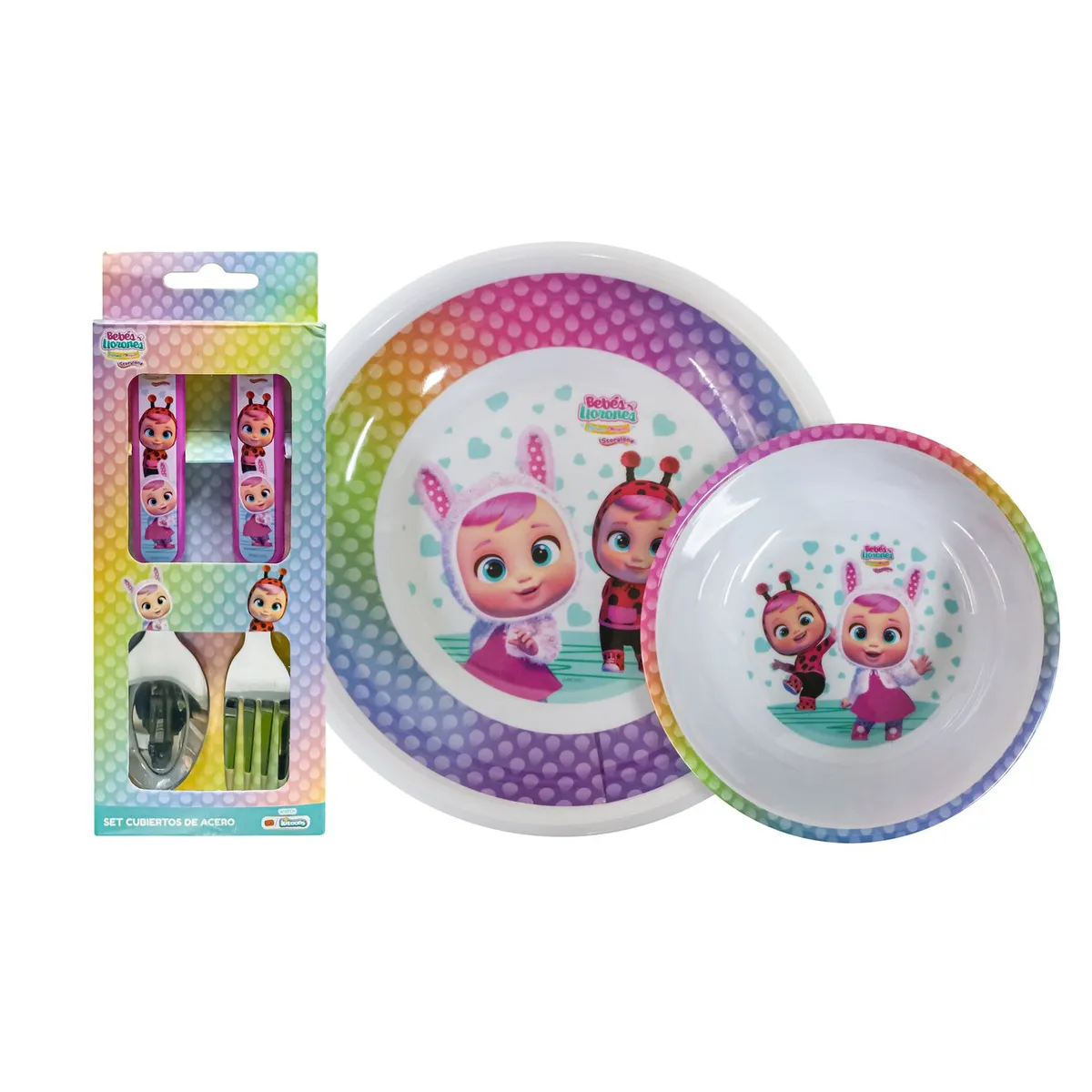 SCOOL - Scool - Set Melamine con Cubiertos Cry Babies