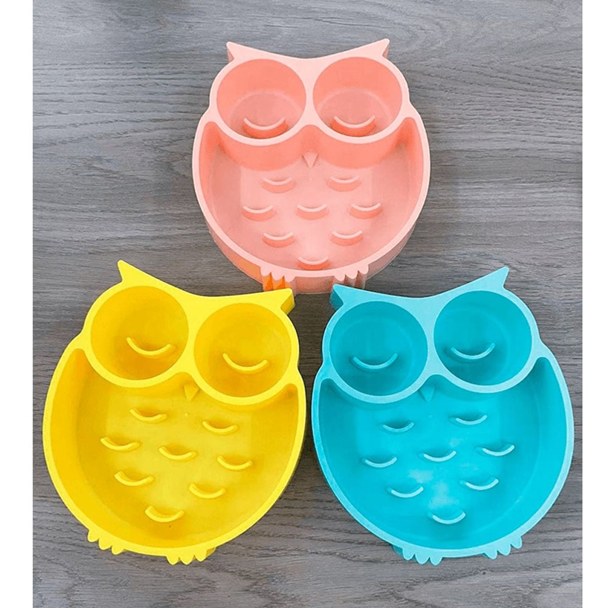 PETS AND FRIENDS - Plato antiansiedad Búho para perros gatos - Amarillo