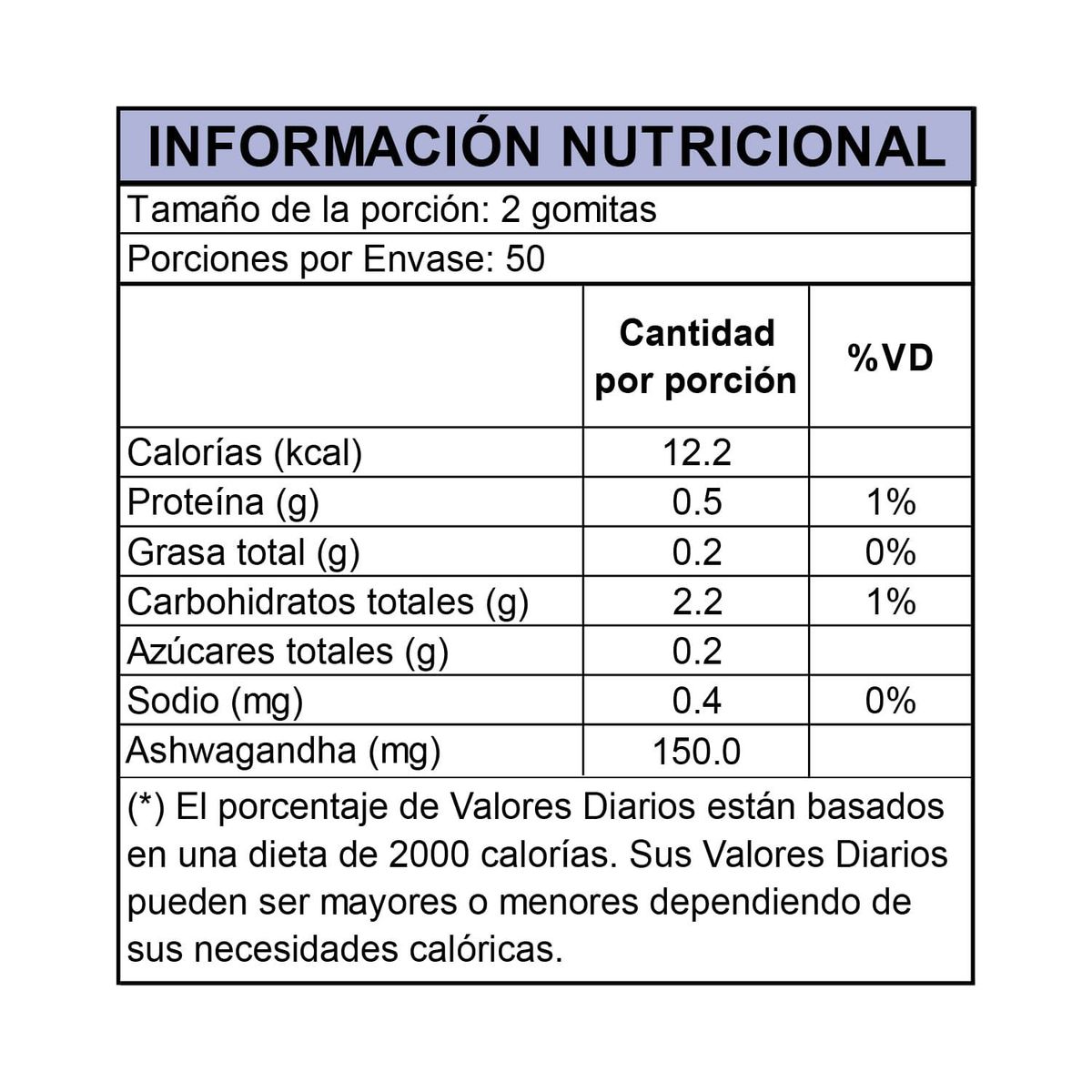MORE - Ashwagandha Gomitas More Calm 100 Und 250gr Arándano