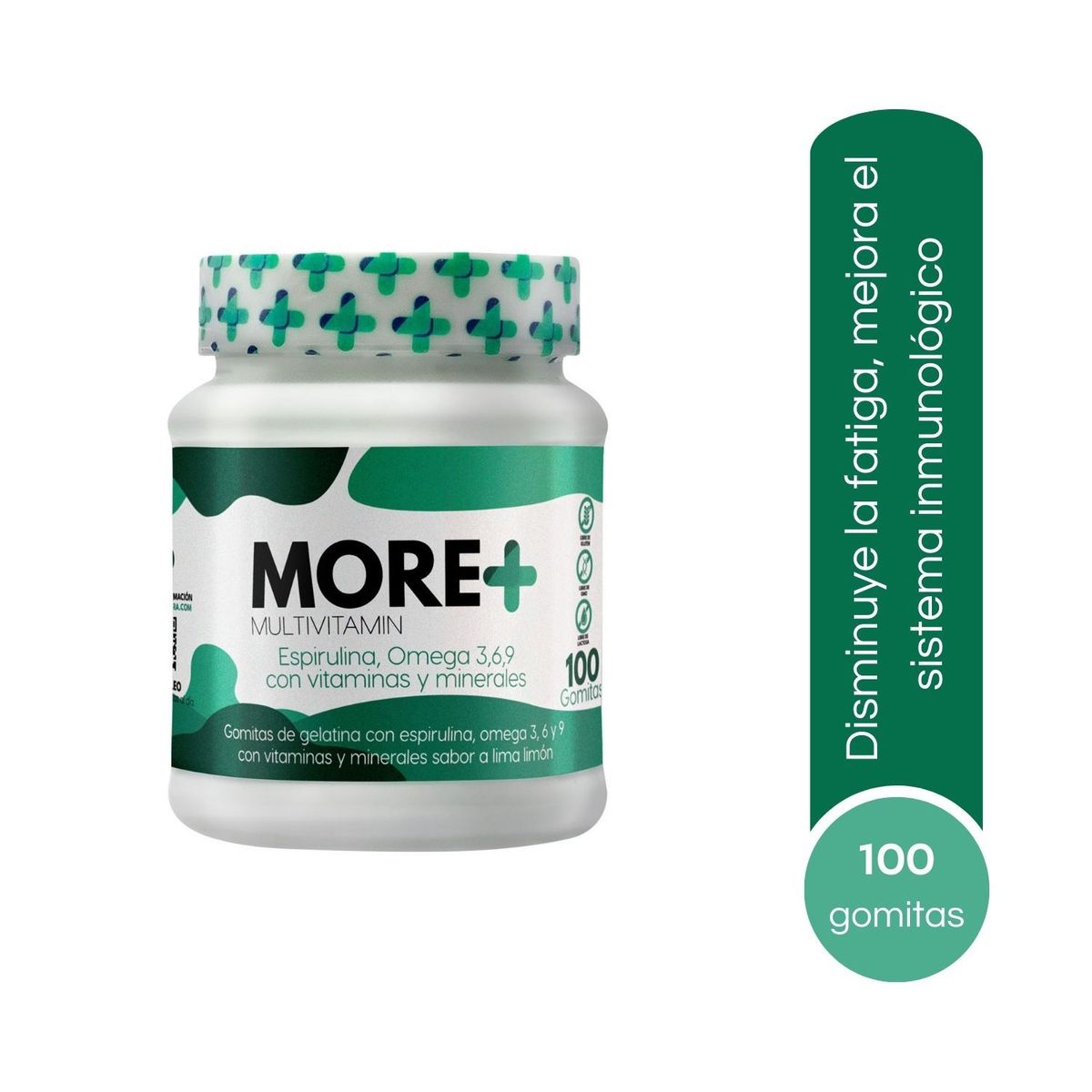 MORE - Gomitas More Multivitamin 100Und 250gr Lima Limón