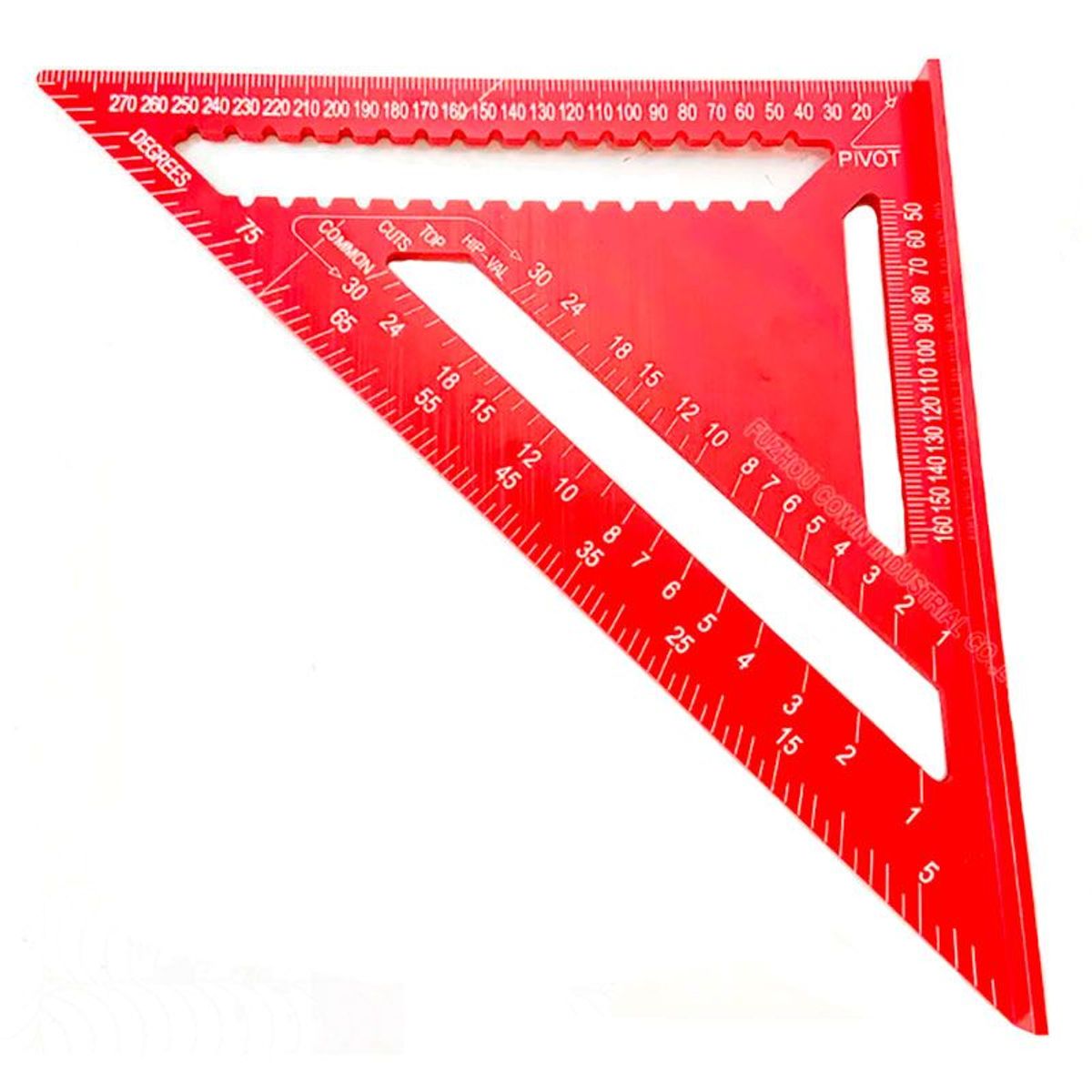 GENERICO - Escuadra Rapida  30cm - 12 Pulgadas  Rojo