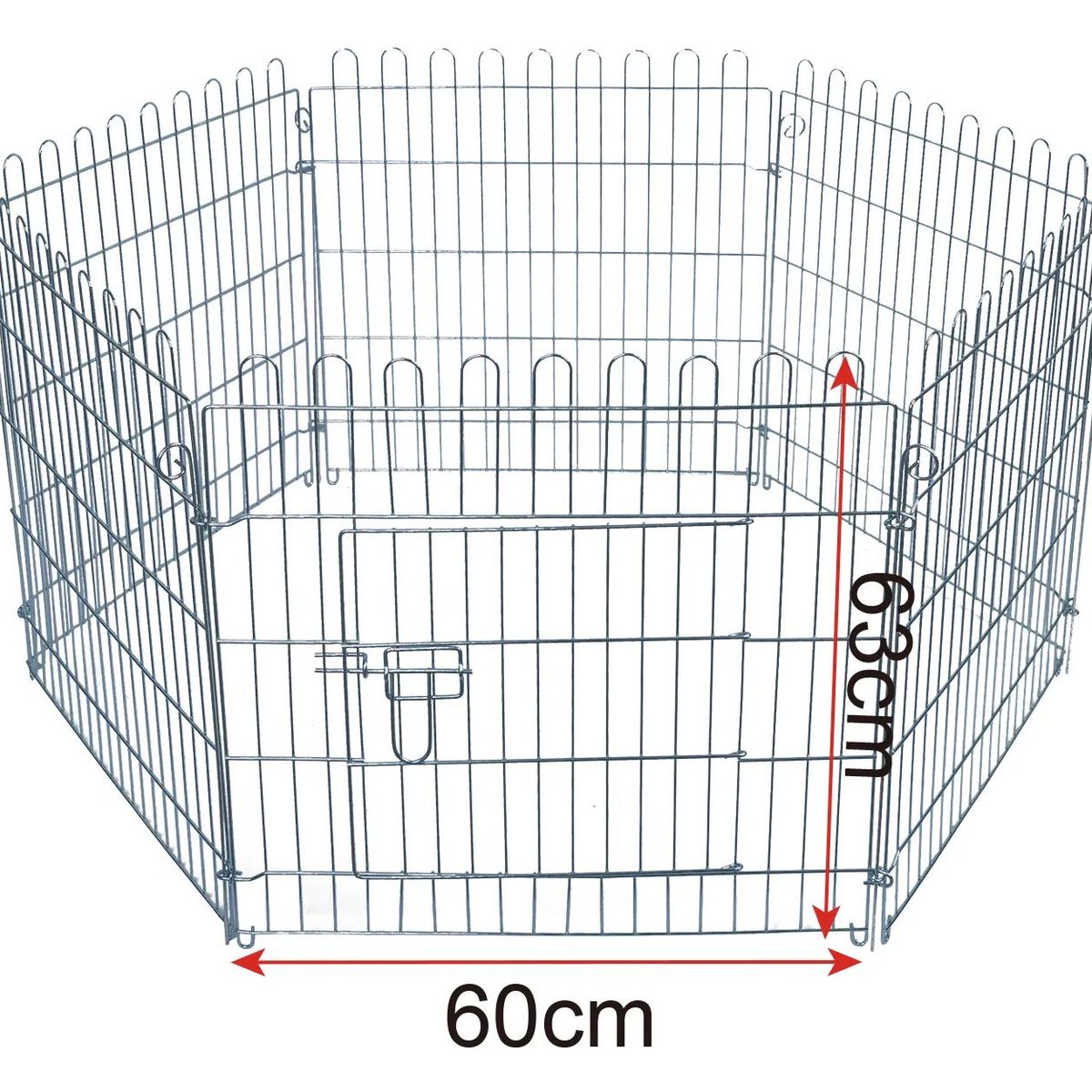 GENERICO - CERCO PARA MASCOTAS PERRO CONEJO 60x60CM x 6 PIEZAS