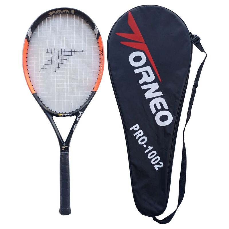 TORNEO - Raqueta de Tenis Profesional para Adulto + Funda Naranja