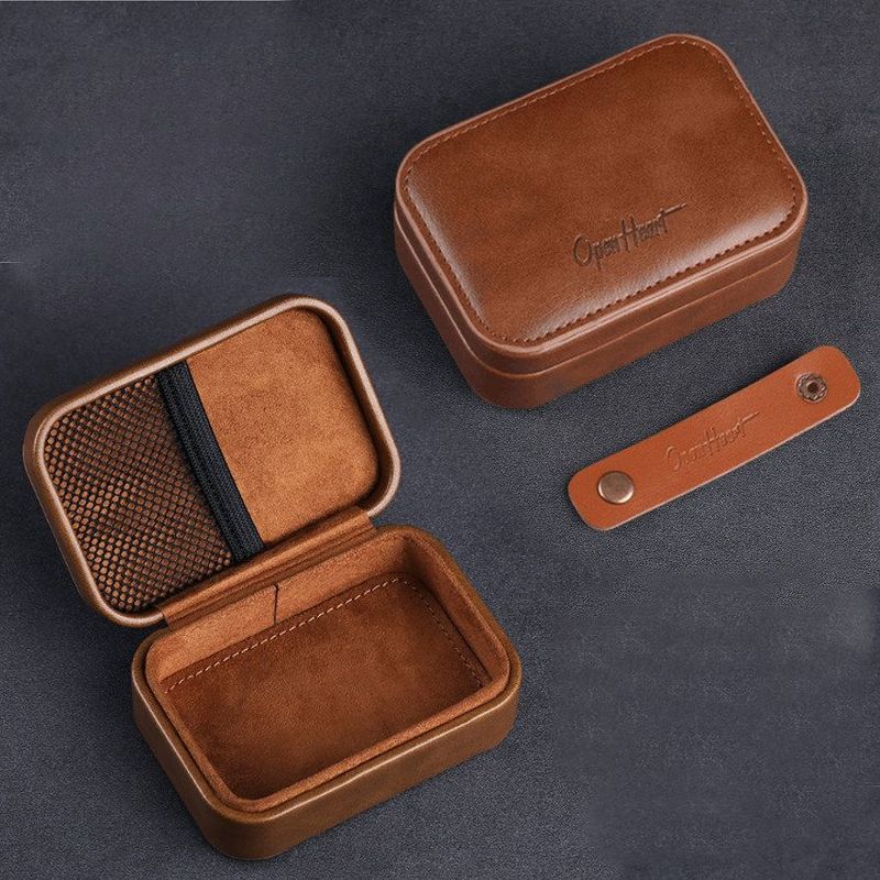 GENERICO - Case Estuche Porta Audífonos Auriculares Tapa Dura Cuero pu