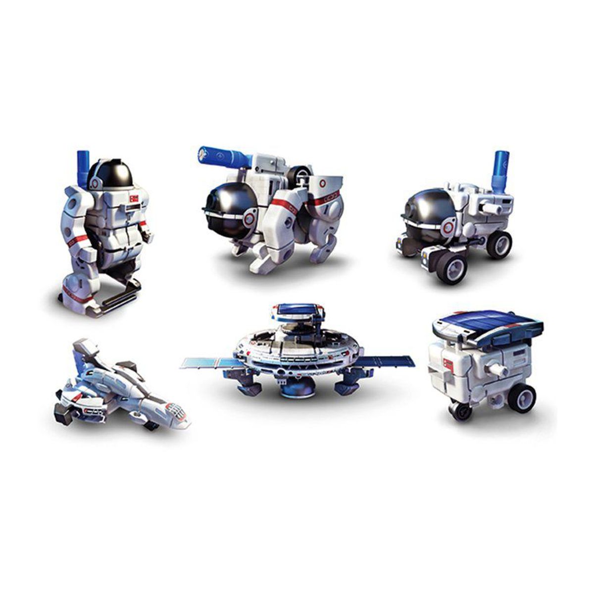 GENERICO - Flota Espacial Solar Kit de 6 Robots en 1