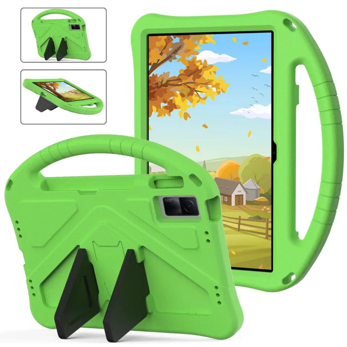 GENERICO - Funda de Goma con Diseño Triangulo para Tablet Xiaomi Pad 10,6 Verde