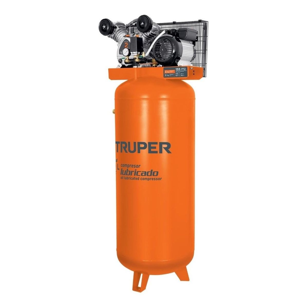 TRUPER - Compresora lubricada vertical 240 litros truper