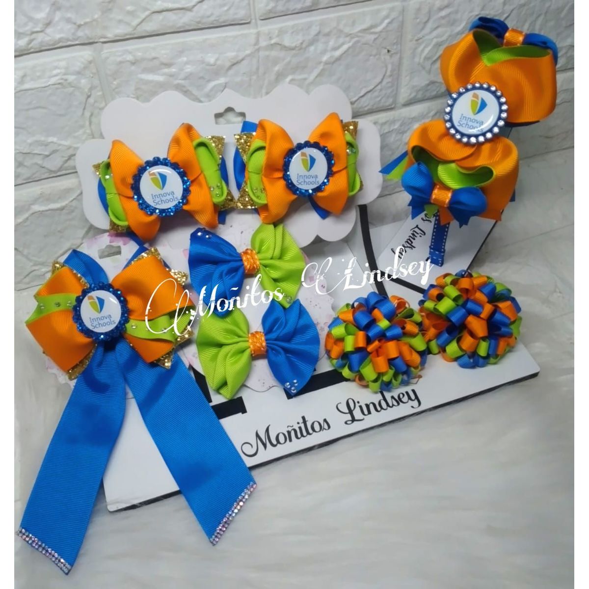 GENERICO - Set Escolar Innova de Moños para Colegio - Multicolor