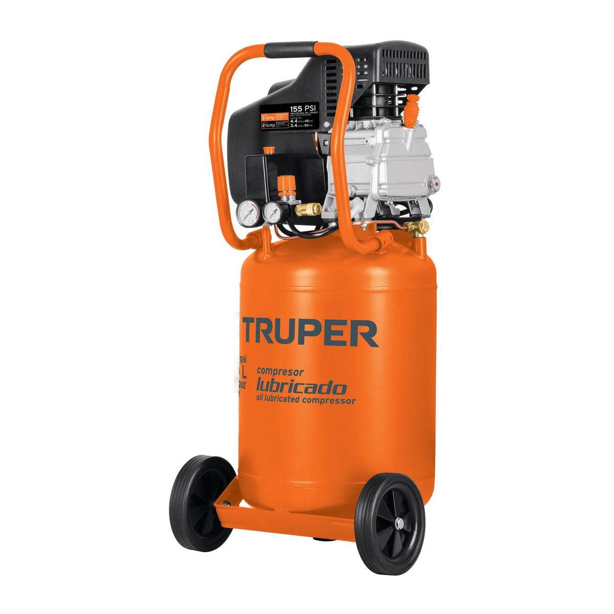 TRUPER - Compresor lubricado banda vertical 50L Truper