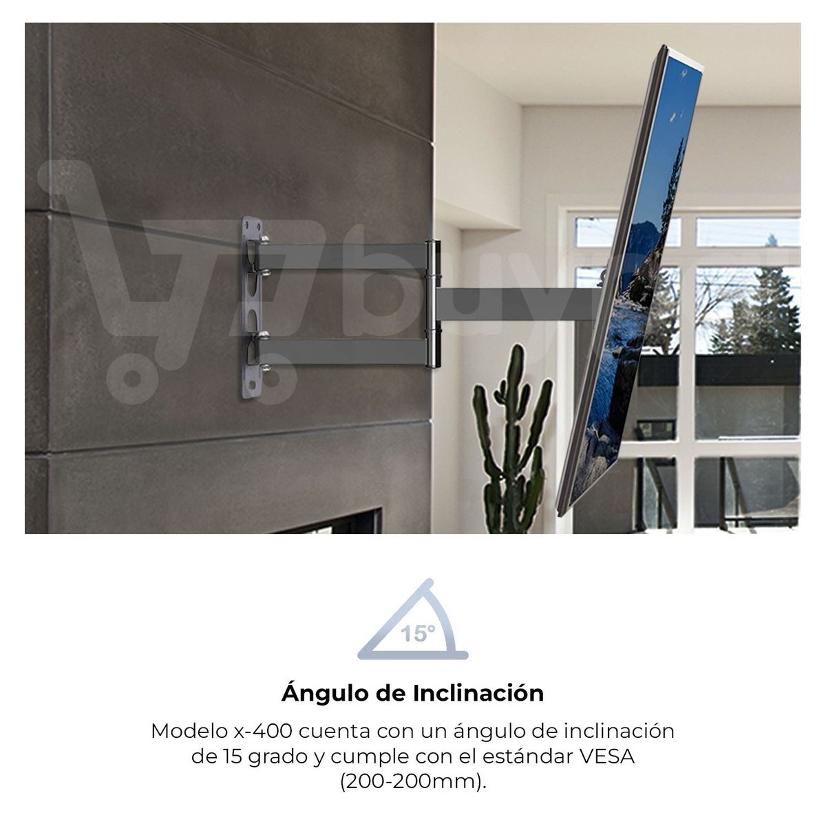BUYPAL - Soporte Pared Televisor 32-55 Giratorio Ajustable