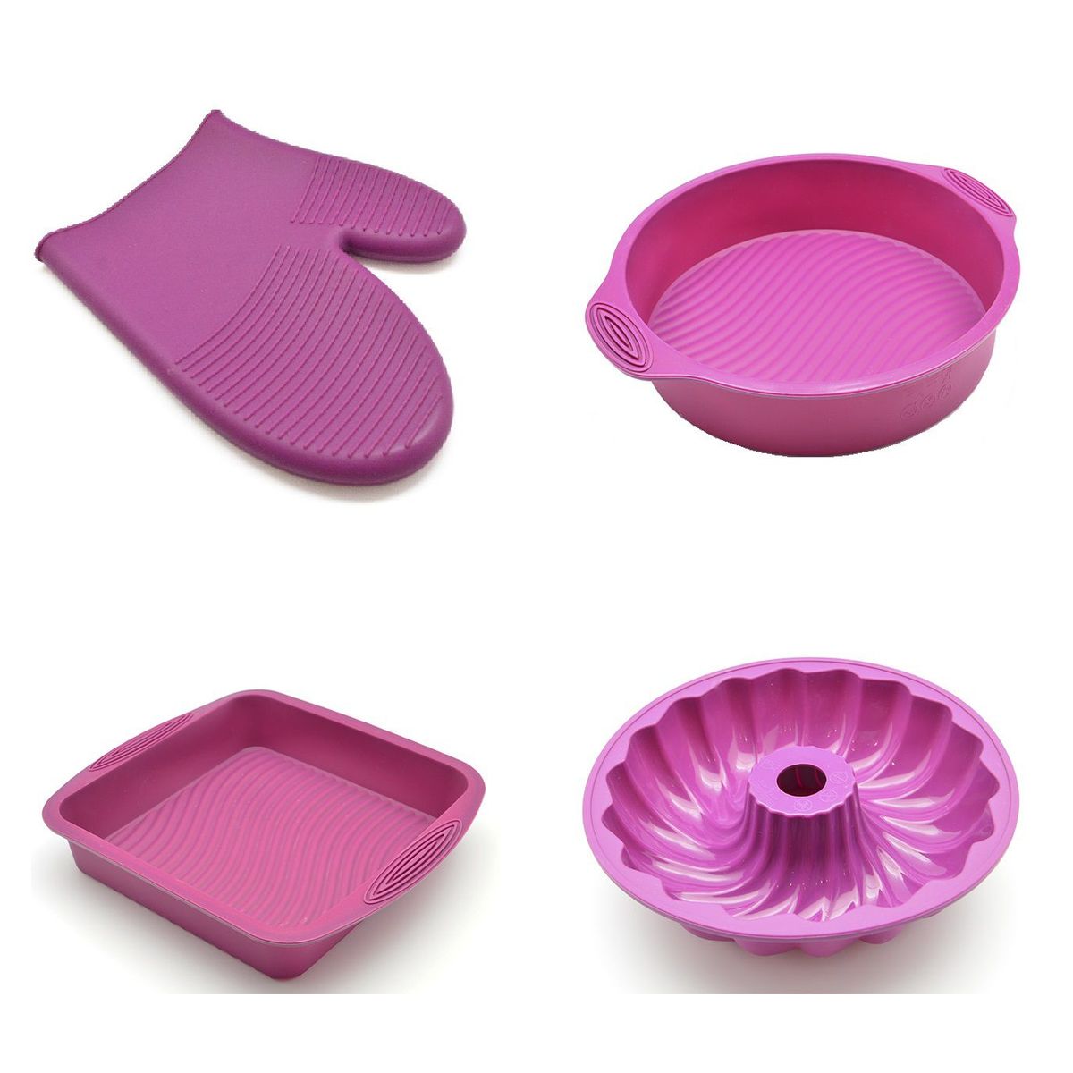 PRESS - Moldes de Silicona para Hornear 4 Piezas Línea Silicona - PRESS