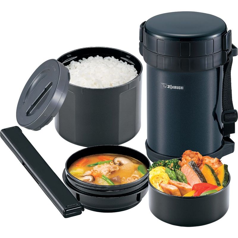 ZOJIRUSHI - Termo lonchera 3 divisiones 1.50lt negro sl-xe20ad 1.5lt zojirushi