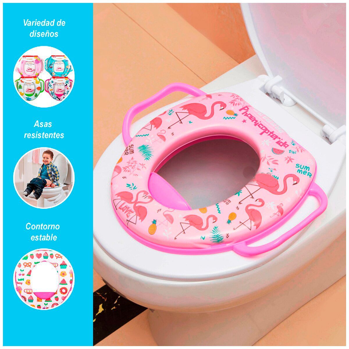 SASARU - Asiento para Inodoro Infantil con Asas para Niña