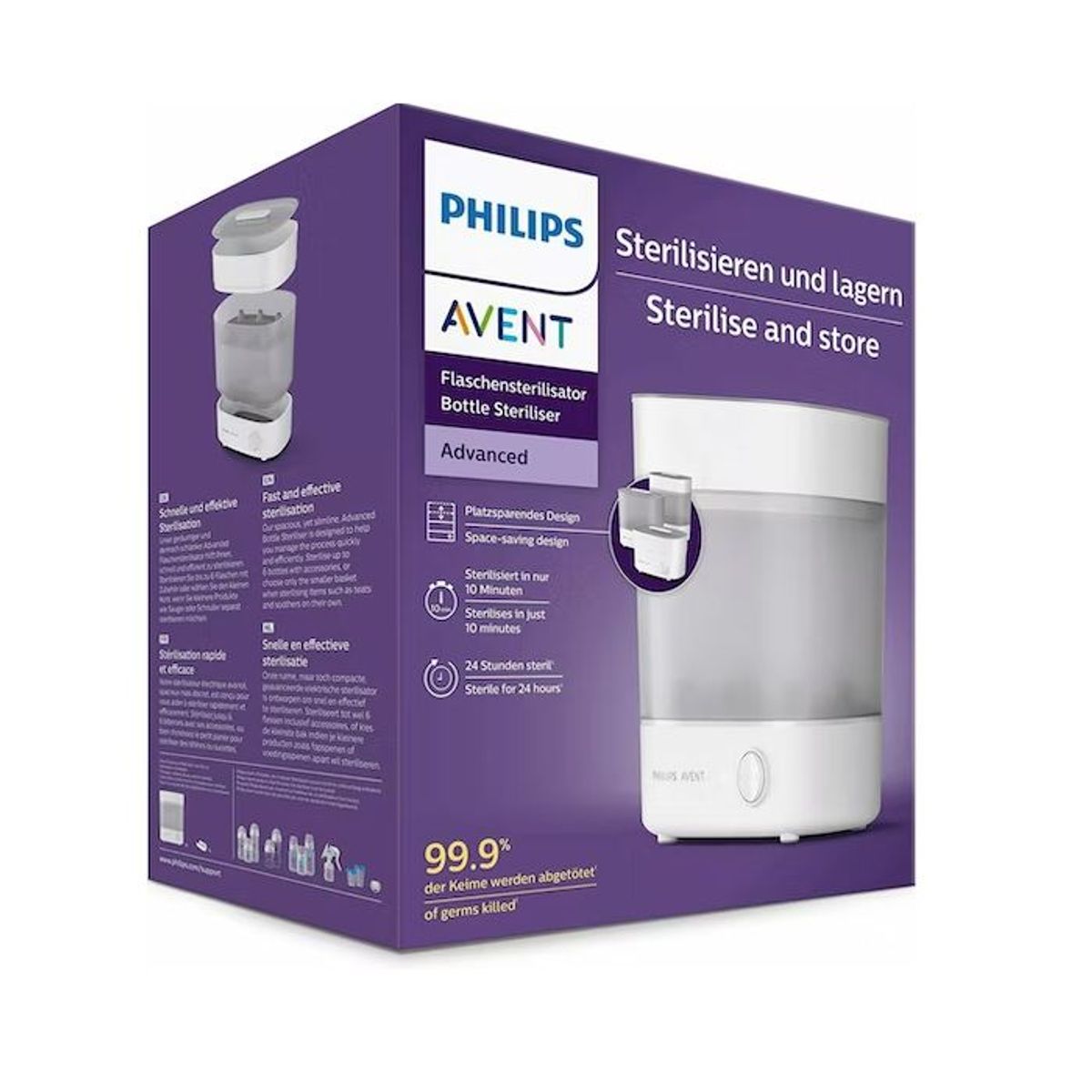 AVENT - Esterilizador Electrico Avent para 6 biberones SCF291