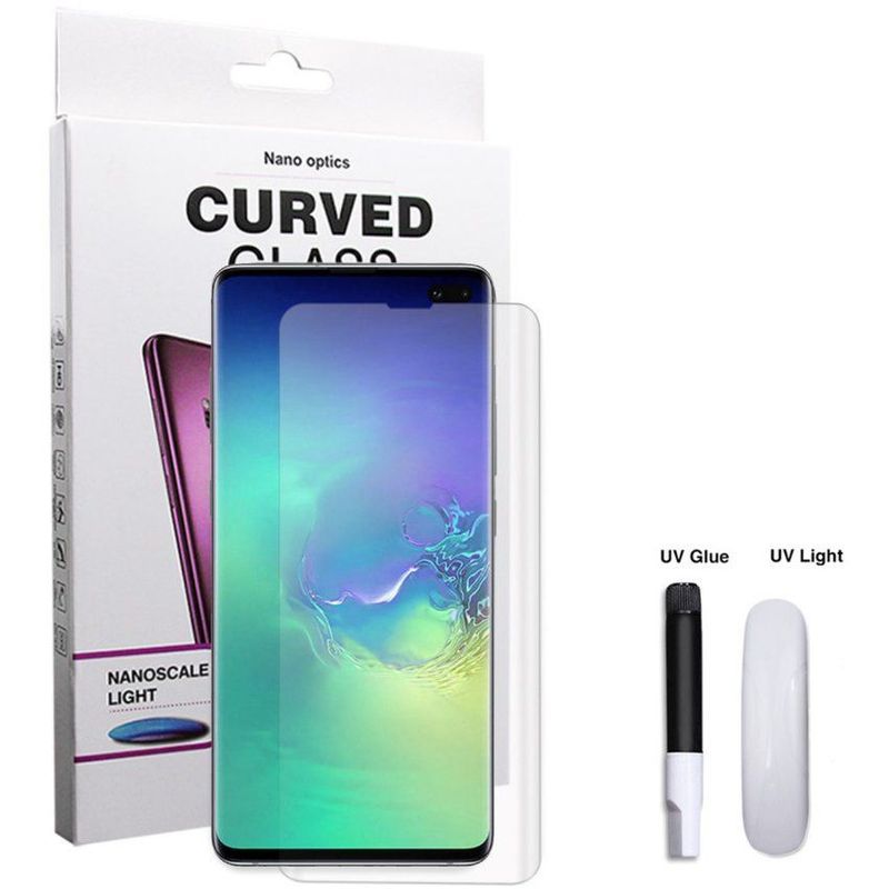 GLASS - Vidrio Templado Curvo Uv Samsung S10 Plus Full Pegamento Transparente