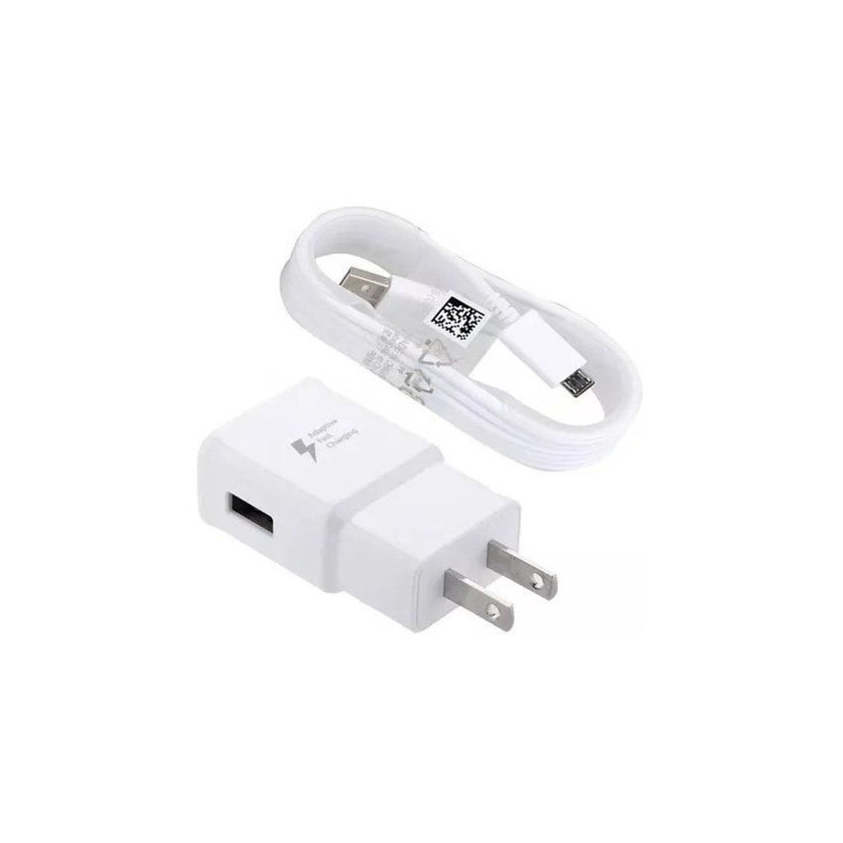 GENERICO - Cargador + cable micro-usb para Samsung 2 amp carga rápida - blanco