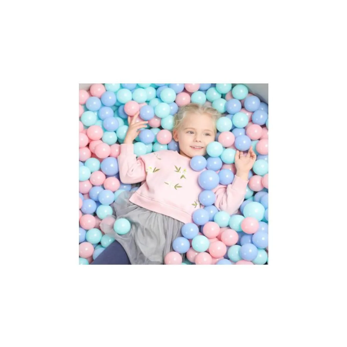 GENERICO - Set de 100 pelotas color pastel didáctico-estimulación