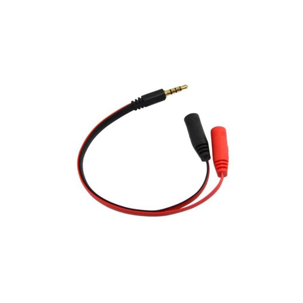 GENERICO - Cable adaptador de microfono y audifono externo celular para pc o laptop