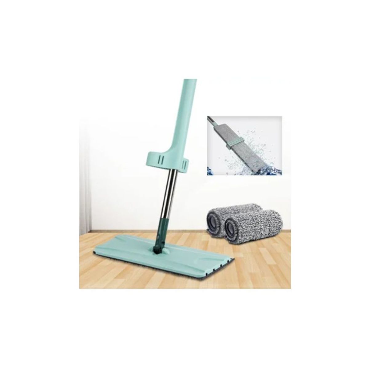 GENERICO - Trapeador plano de micro fibra giratorio super absorbente