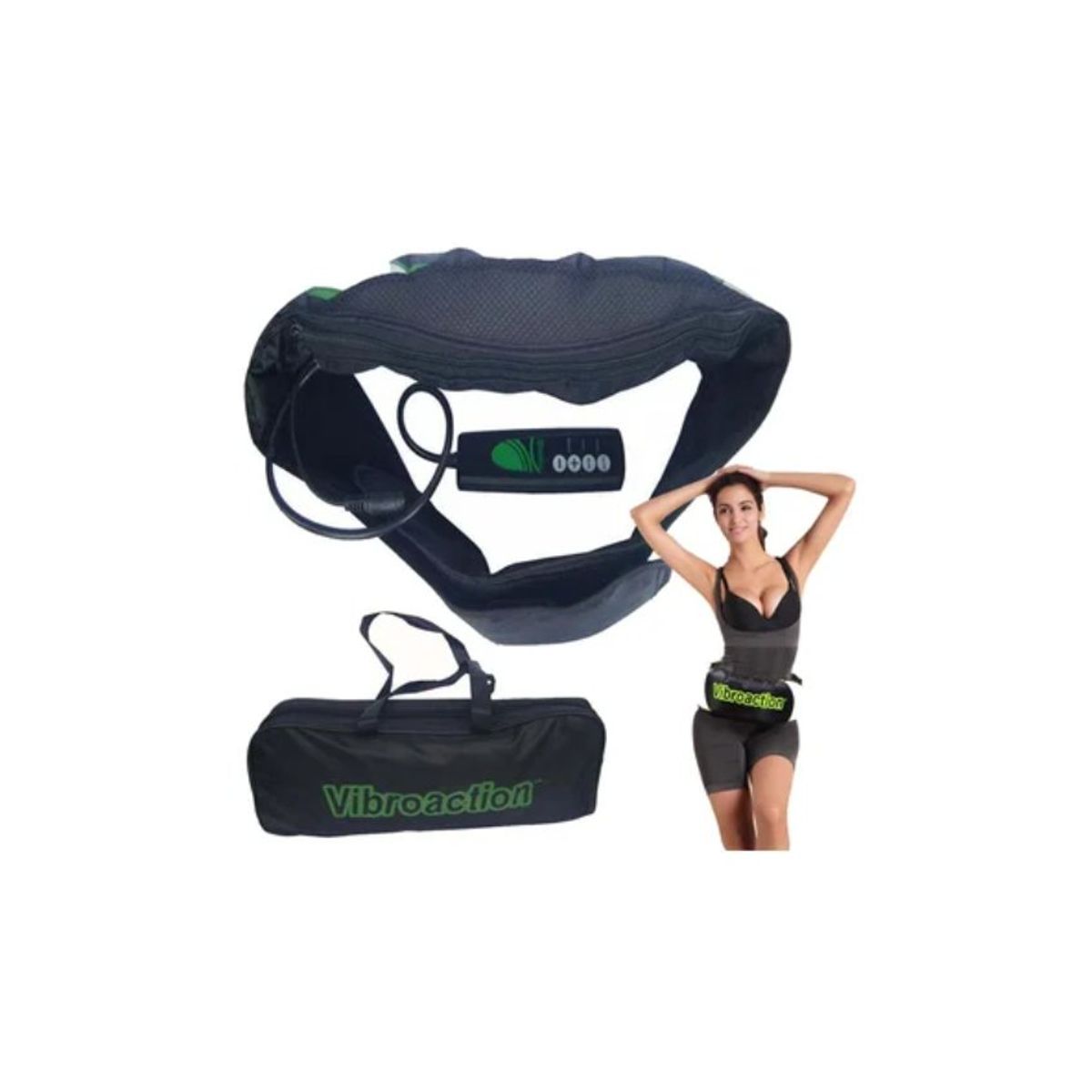 GENERICO - Cinturón vibradora electromuscular vibroaction reduce tallas