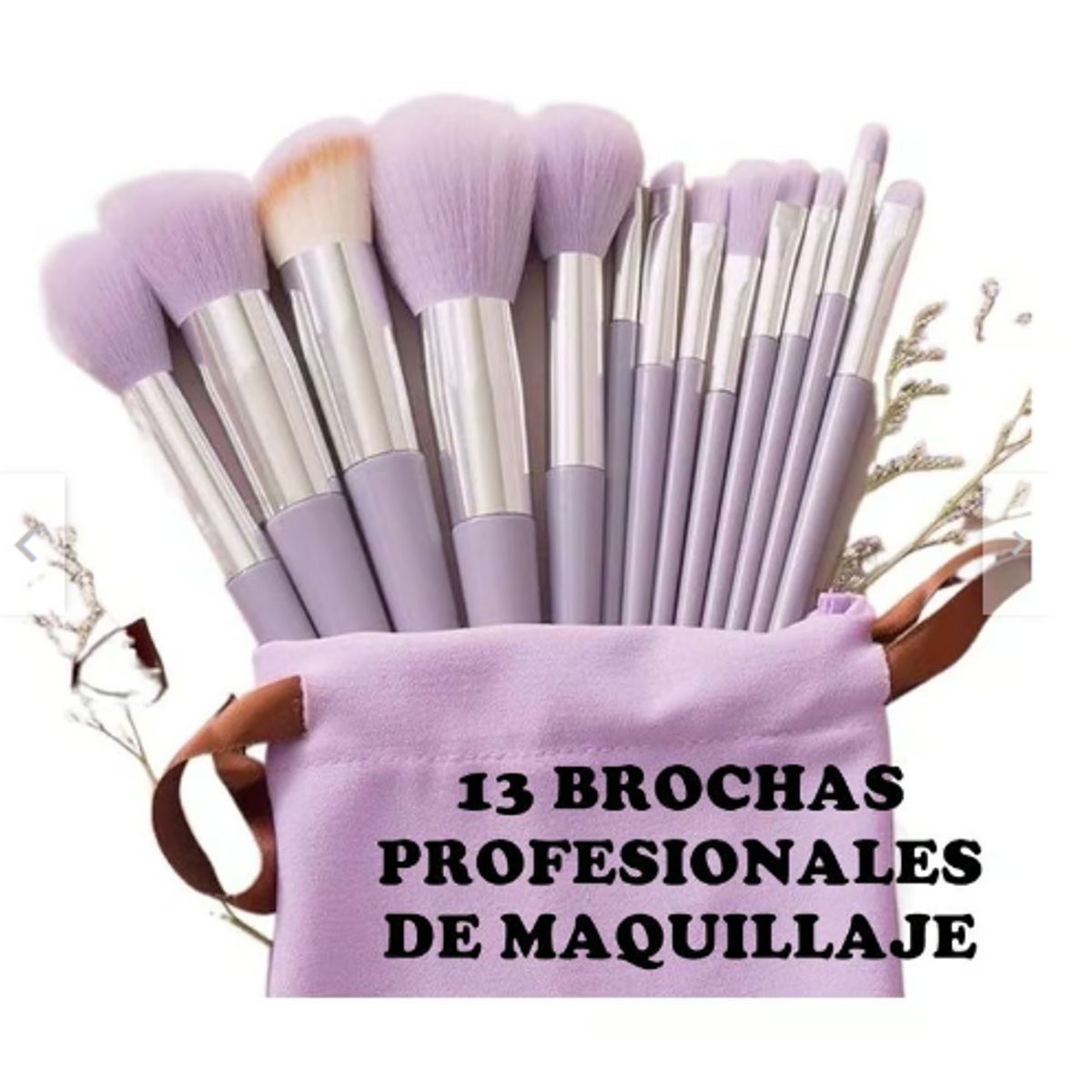 GENERICO - Kit brochas de maquillaje profesional + estuche