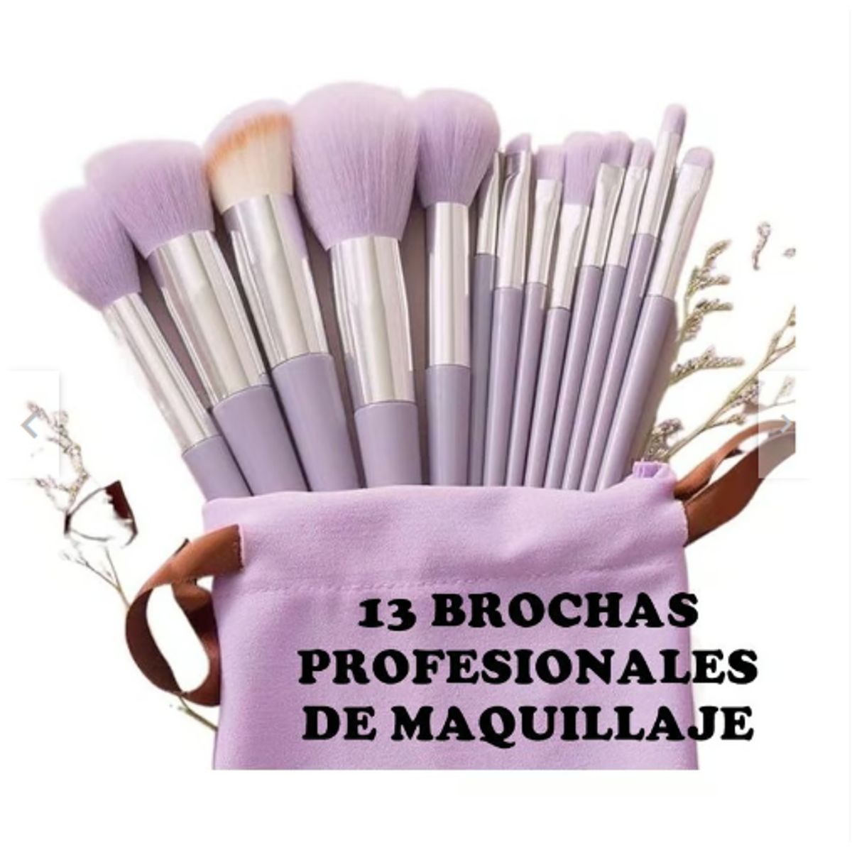 GENERICO - Kit brochas de maquillaje profesional + estuche