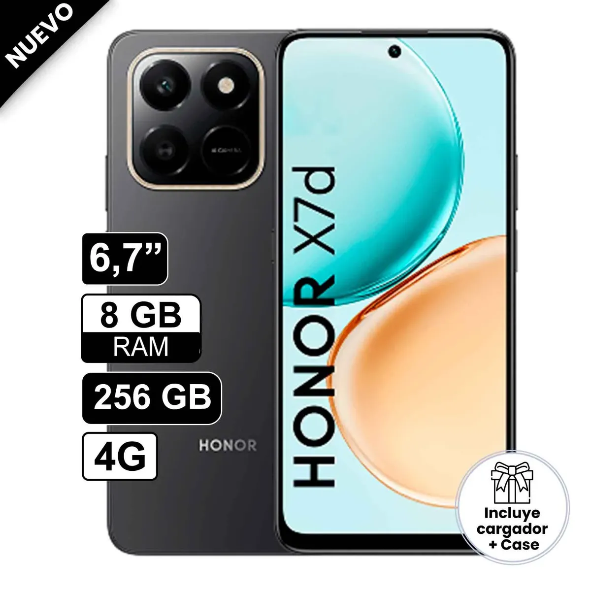 HONOR - NUEVO HONOR X7D 8GB 256GB - COLOR NEGRO
