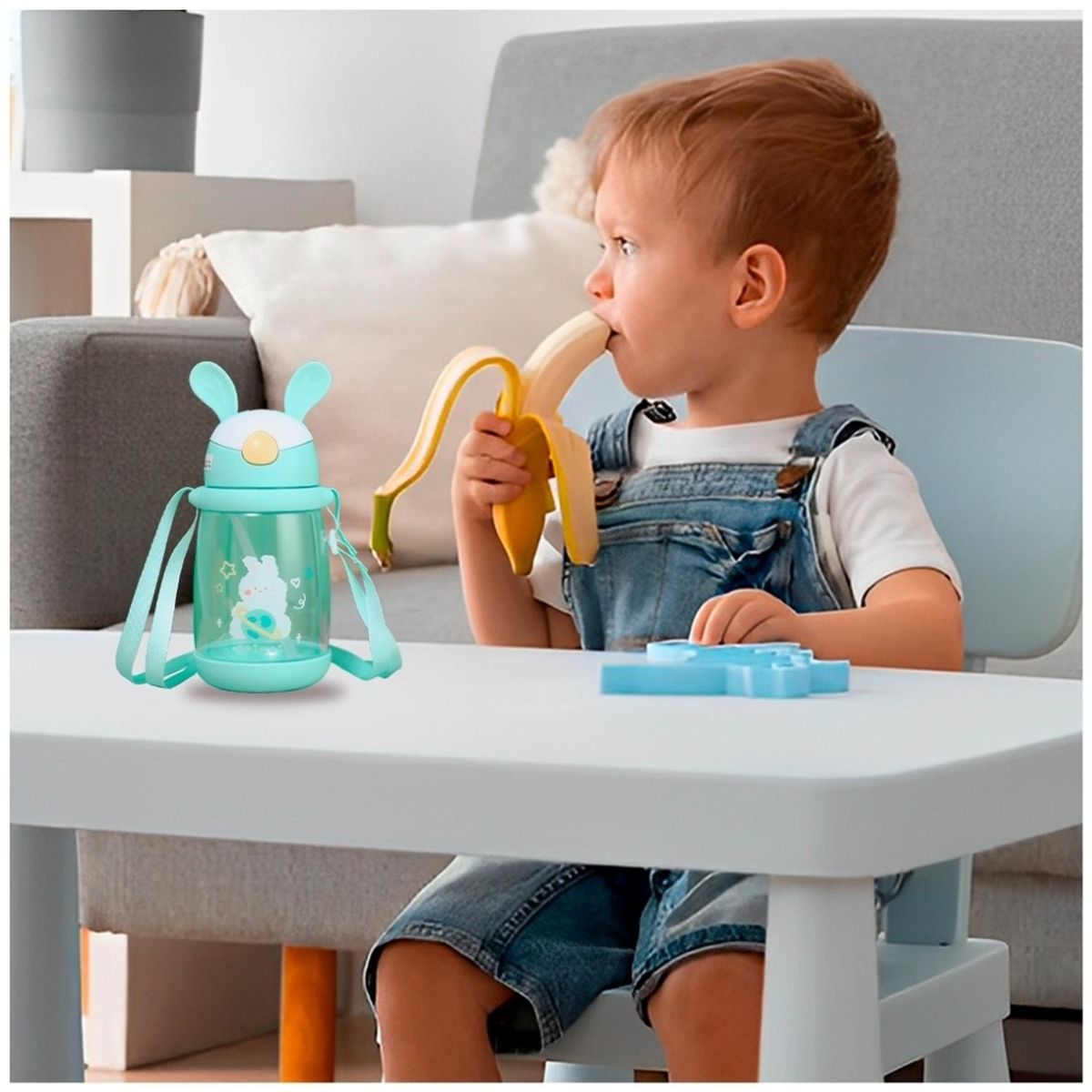 MINARI - Botella Tomatodo Anti Derrame para Niños Verde 958T.