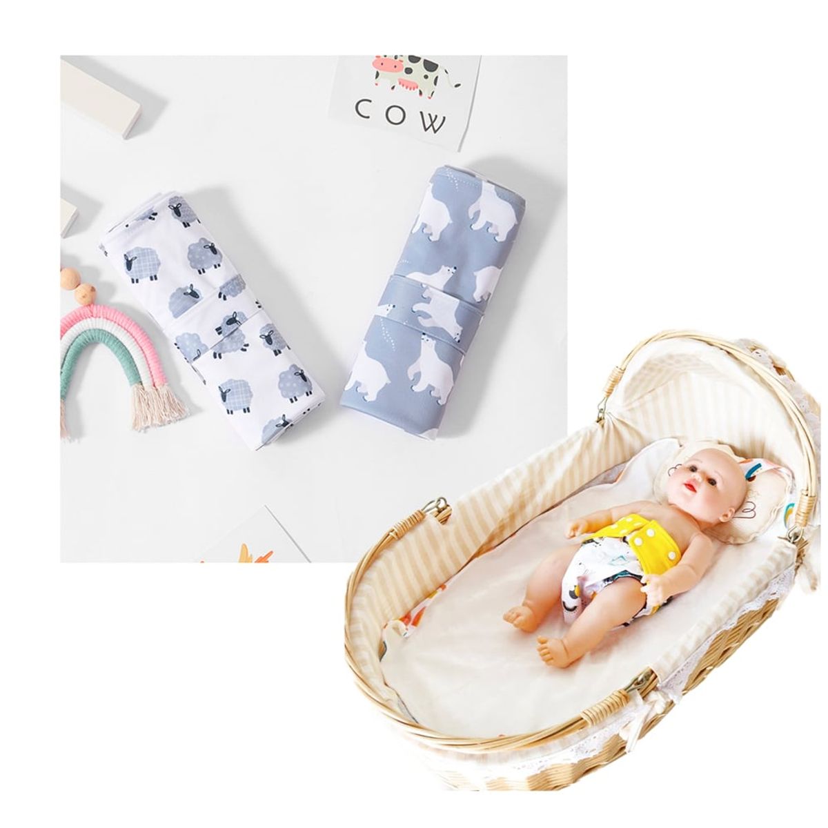 GENERICO - Cambiador de Pañales para Bebé Pack x 2 Unid