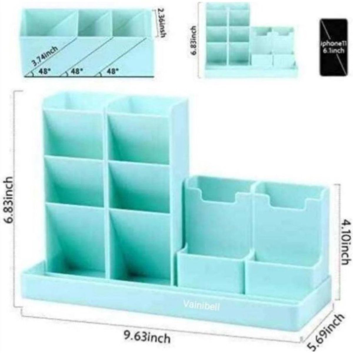 GENERICO - Organizador de escritorio- verde agua