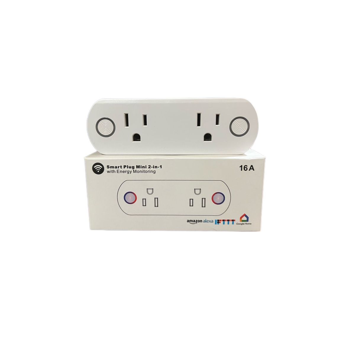 GENERICO - ENCHUFE INTELIGENTE 2 EN 1 COMPATIBLE CON ALEXA