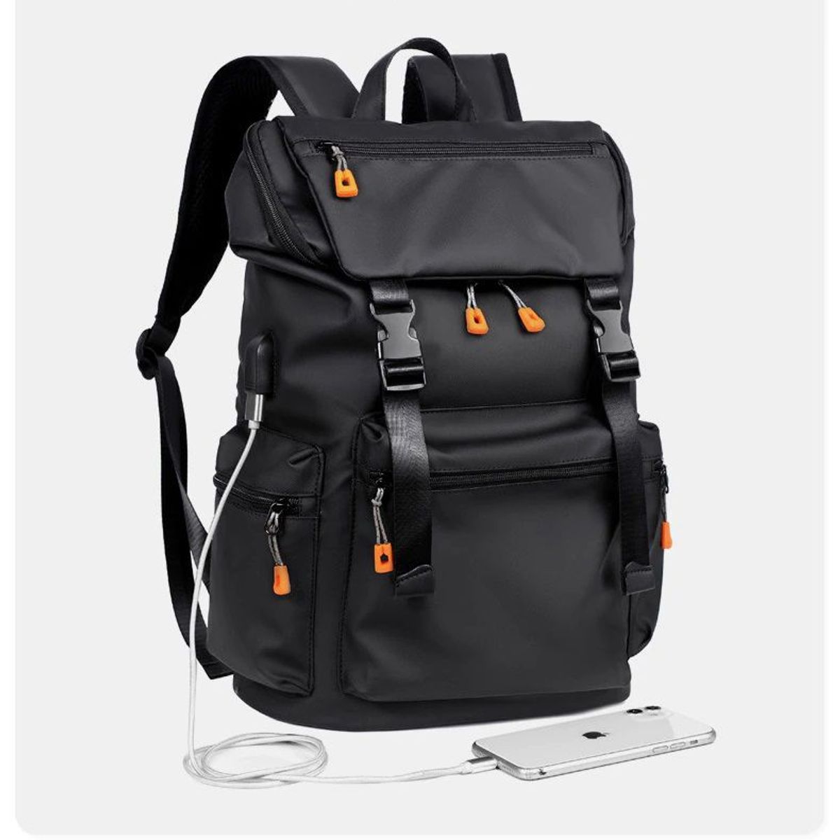 GENERICO - Mochila Hombre Tipo Golden Wolf Premium PortaLaptop Con Carga USB