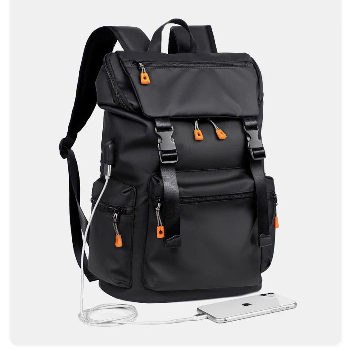 GENERICO - Mochila Hombre Tipo Golden Wolf Premium PortaLaptop Con Carga USB