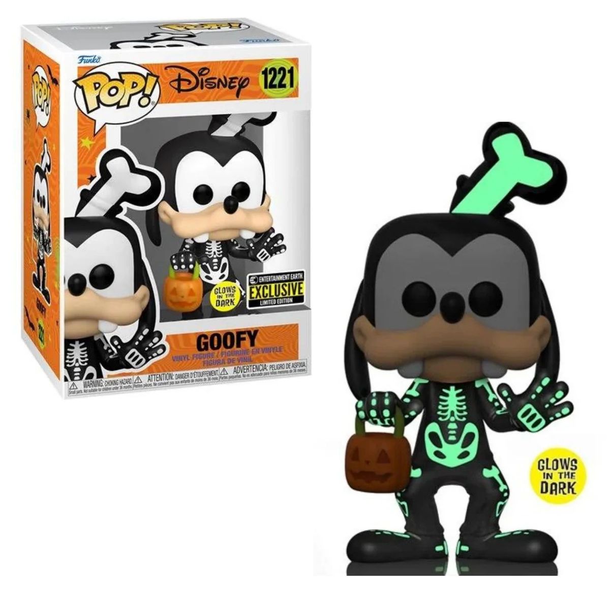FUNKO - Funko Pop Skeleton Goofy - Disney Exclusivo Glow Halloween