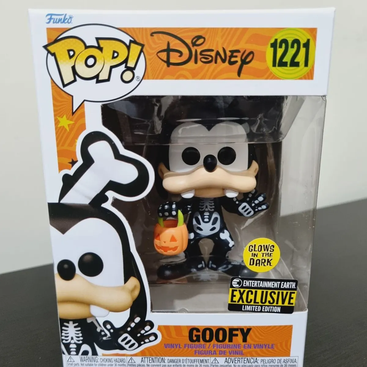 FUNKO - Funko Pop Skeleton Goofy - Disney Exclusivo Glow Halloween