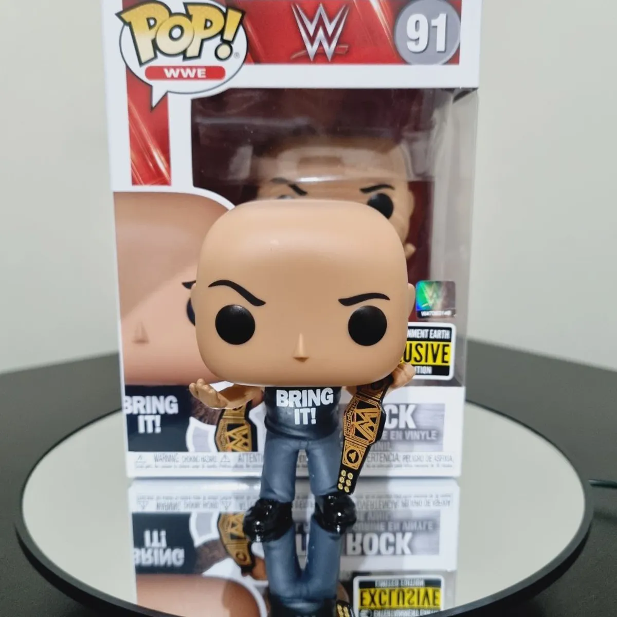 FUNKO - Funko pop WWE Rock with Belt - La Roca Exclusivo EE 91