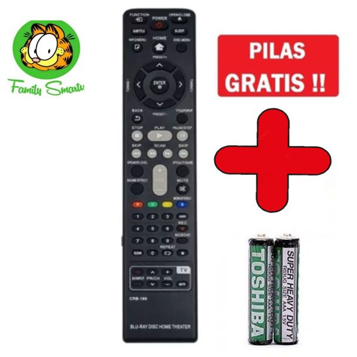 UNIVERSAL - Control Remoto para LG Home Theater Dvd Bluray  Pilas