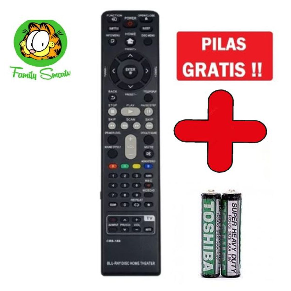 UNIVERSAL - Control Remoto para LG Home Theater Dvd Bluray  Pilas