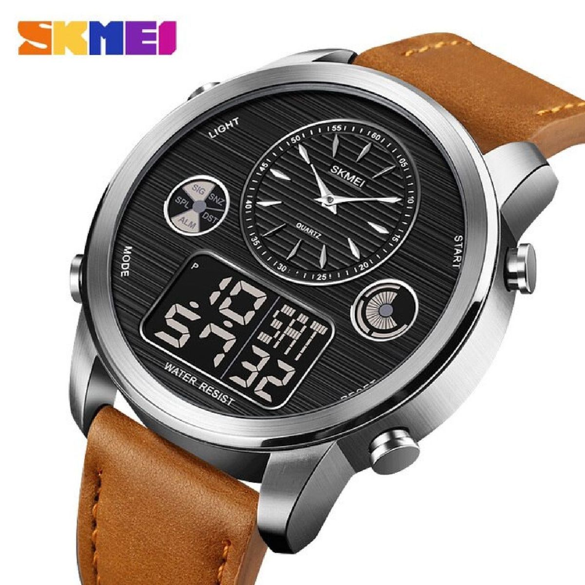 SKMEI - Skmei - Reloj Análogo-Digital 1653SILTBN para Hombre