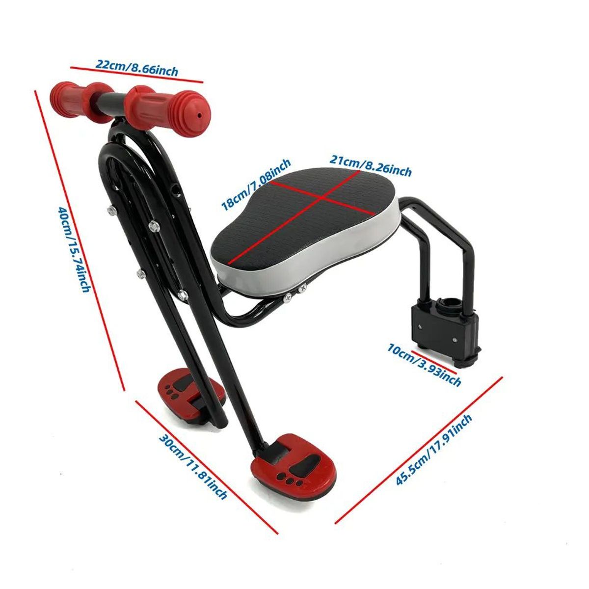 GENERICO - Asiento de Niño para Bicicleta Universal Child Seat - Negro