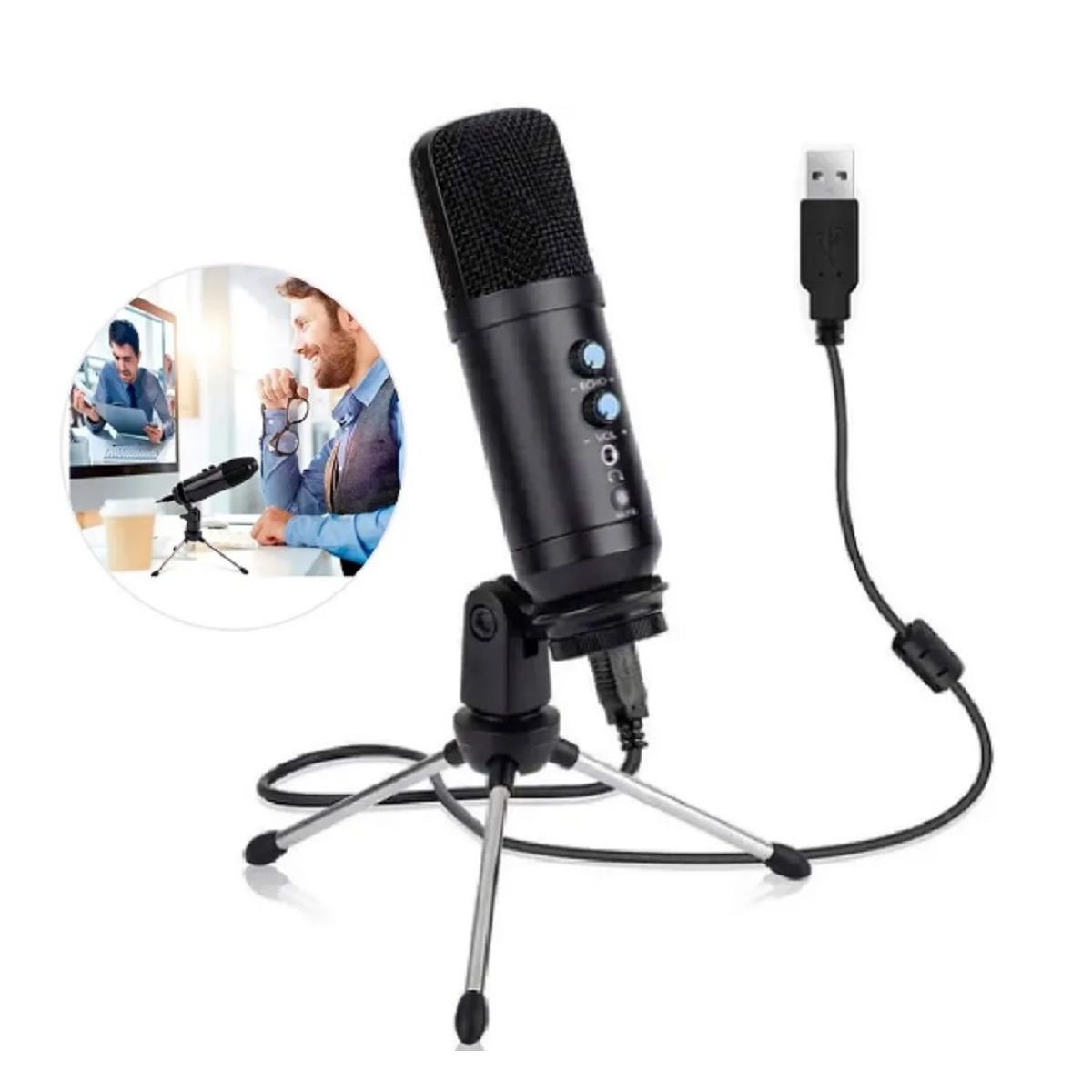 SEISA - Micrófono Condensador Rohs Studio Streaming Podcast