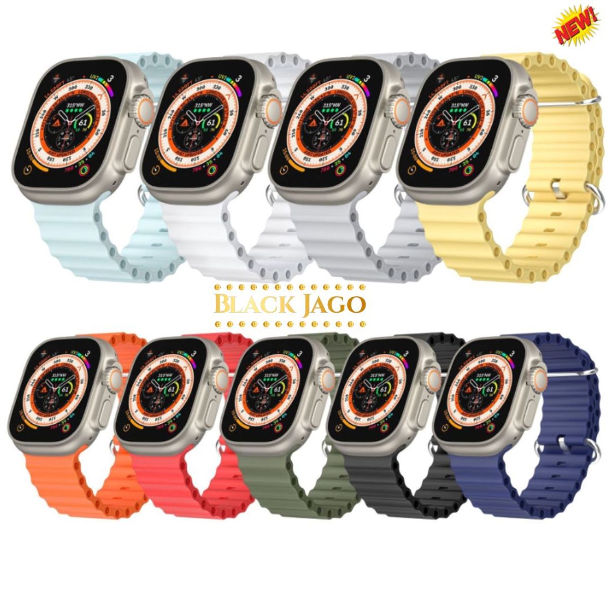 GENERICO - Correa de Silicona Modelo Ocean Watch Ultra SmartWatch I8