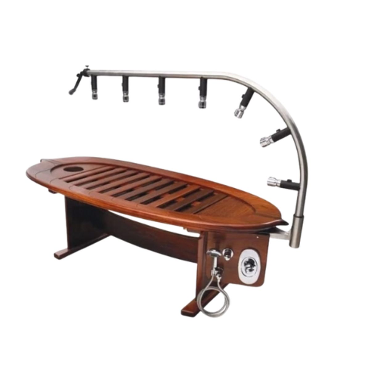 GENERICO - Ducha Vichy Madera y acero inox