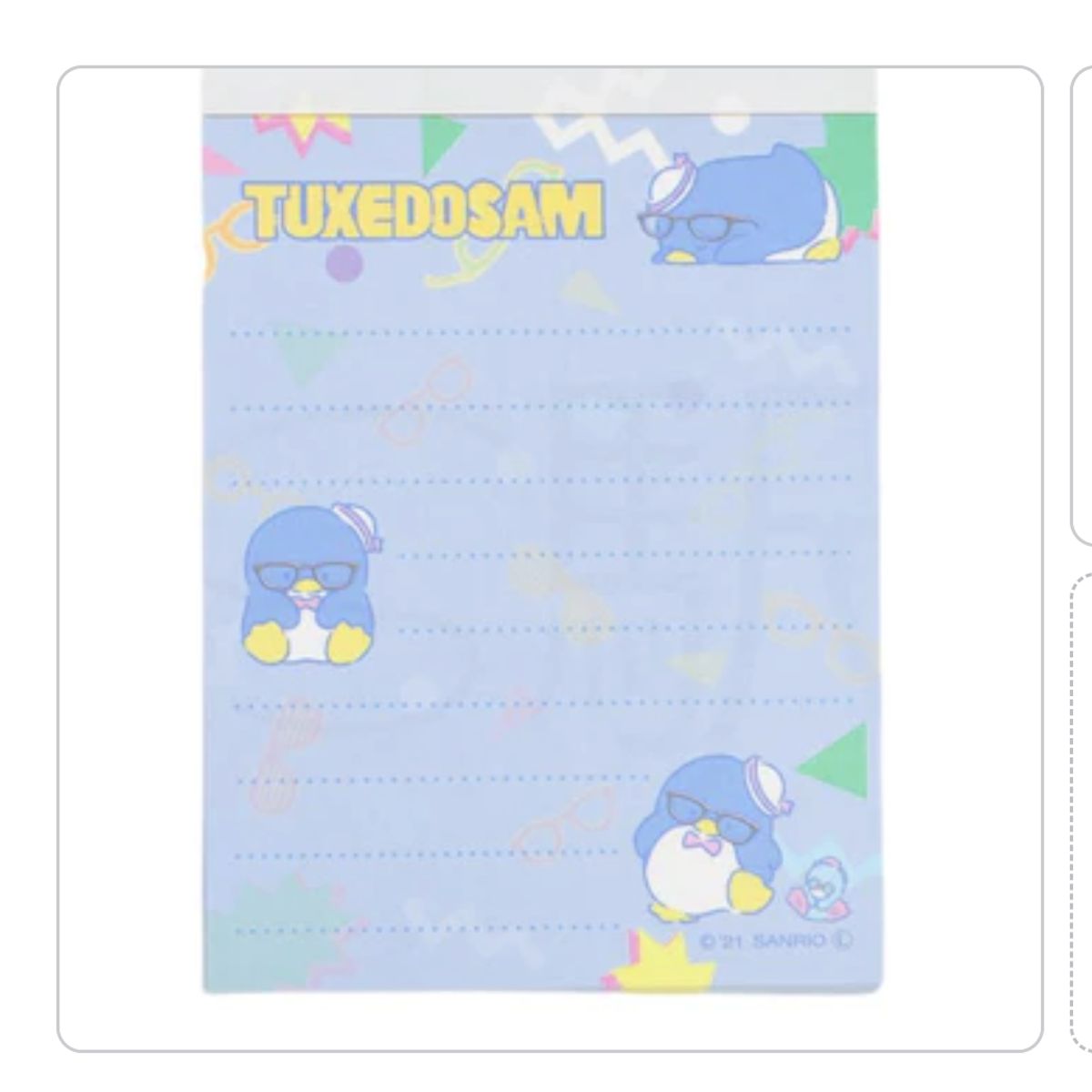 SANRIO - Sanrio - Mini Libreta Tuxedo Sam Glasses