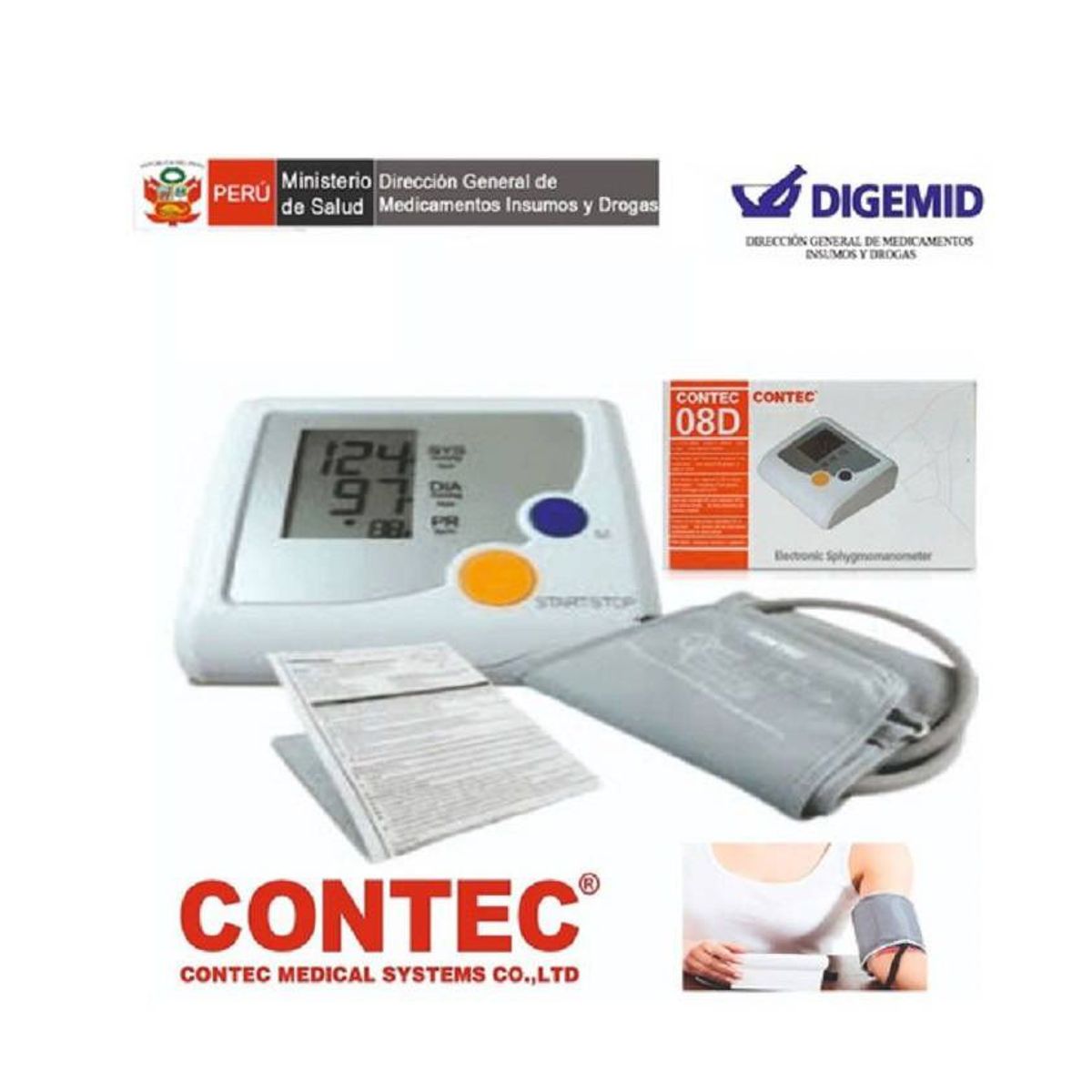 CONTEC - TENSIOMETRO DIGITAL DE BRAZO CONTEC