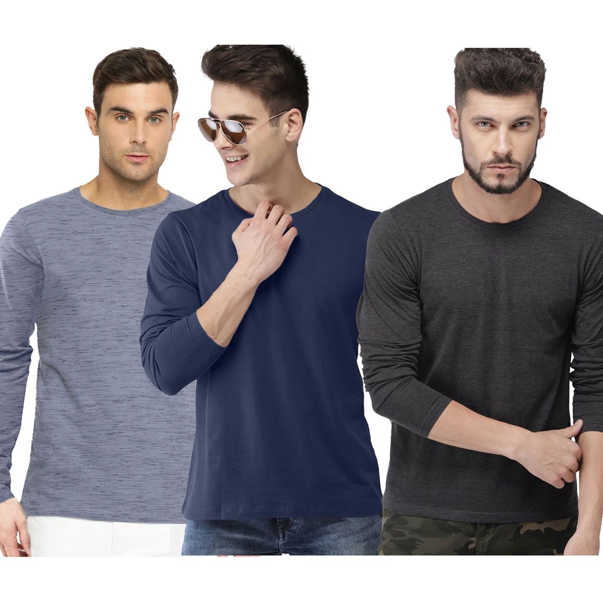 SWISS LORD - Pack x 3 polos manga larga para hombre.