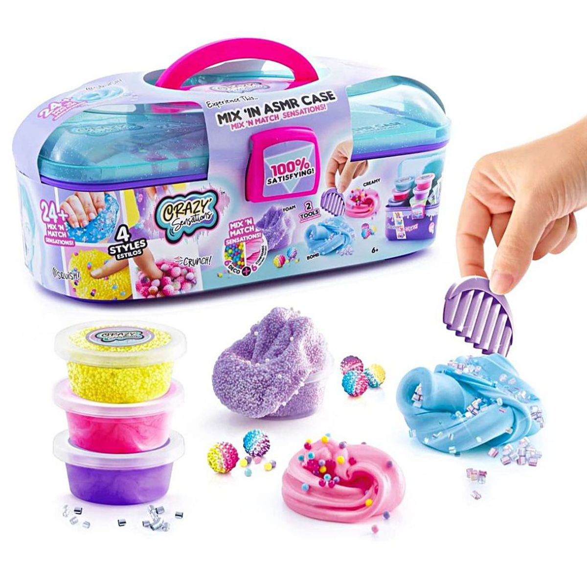 CANAL TOYS - Slime Mix ASMR Satisfying Maletín con accesorios.
