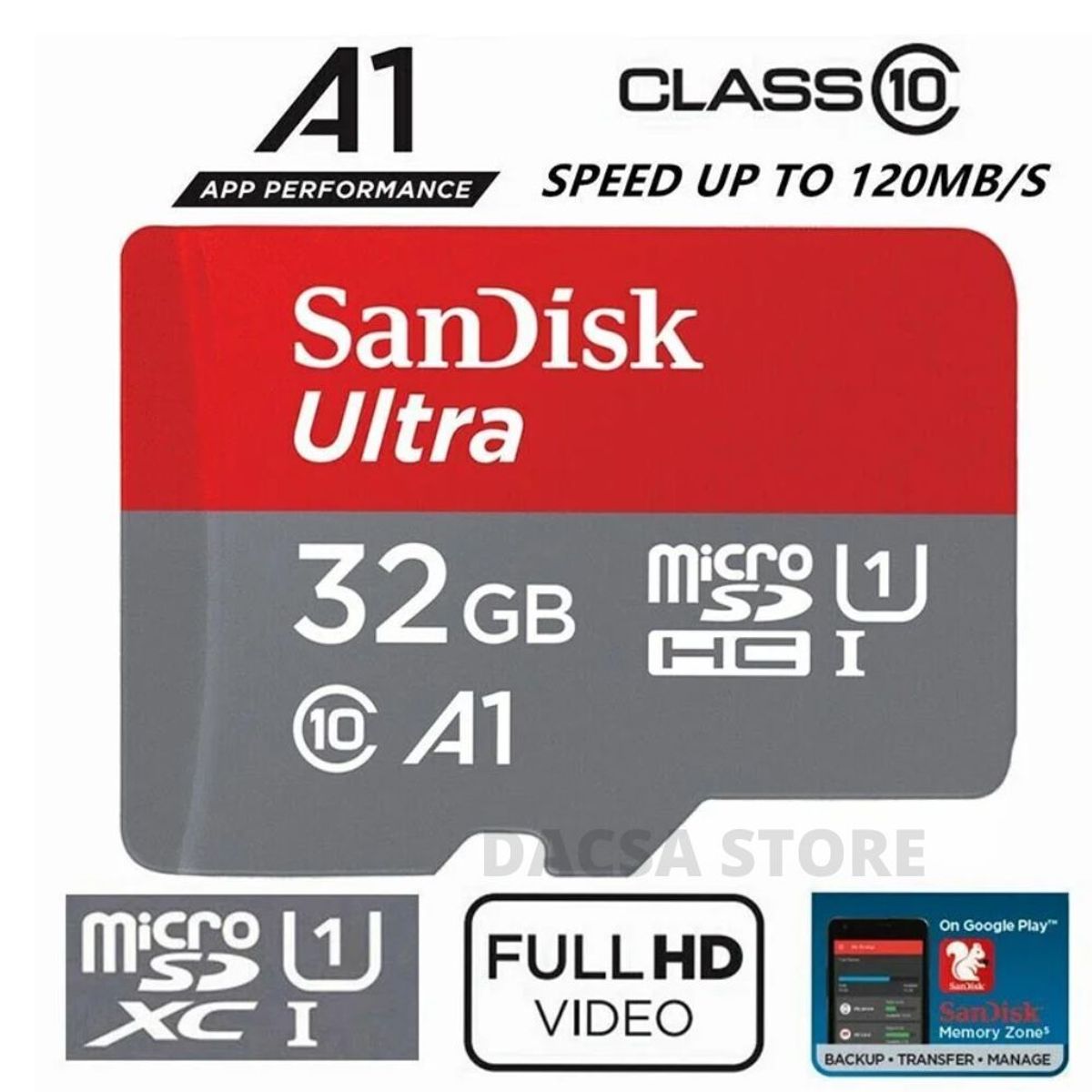 SANDISK - Sandisk memoria micro sd 32gb a1 120 MB/s