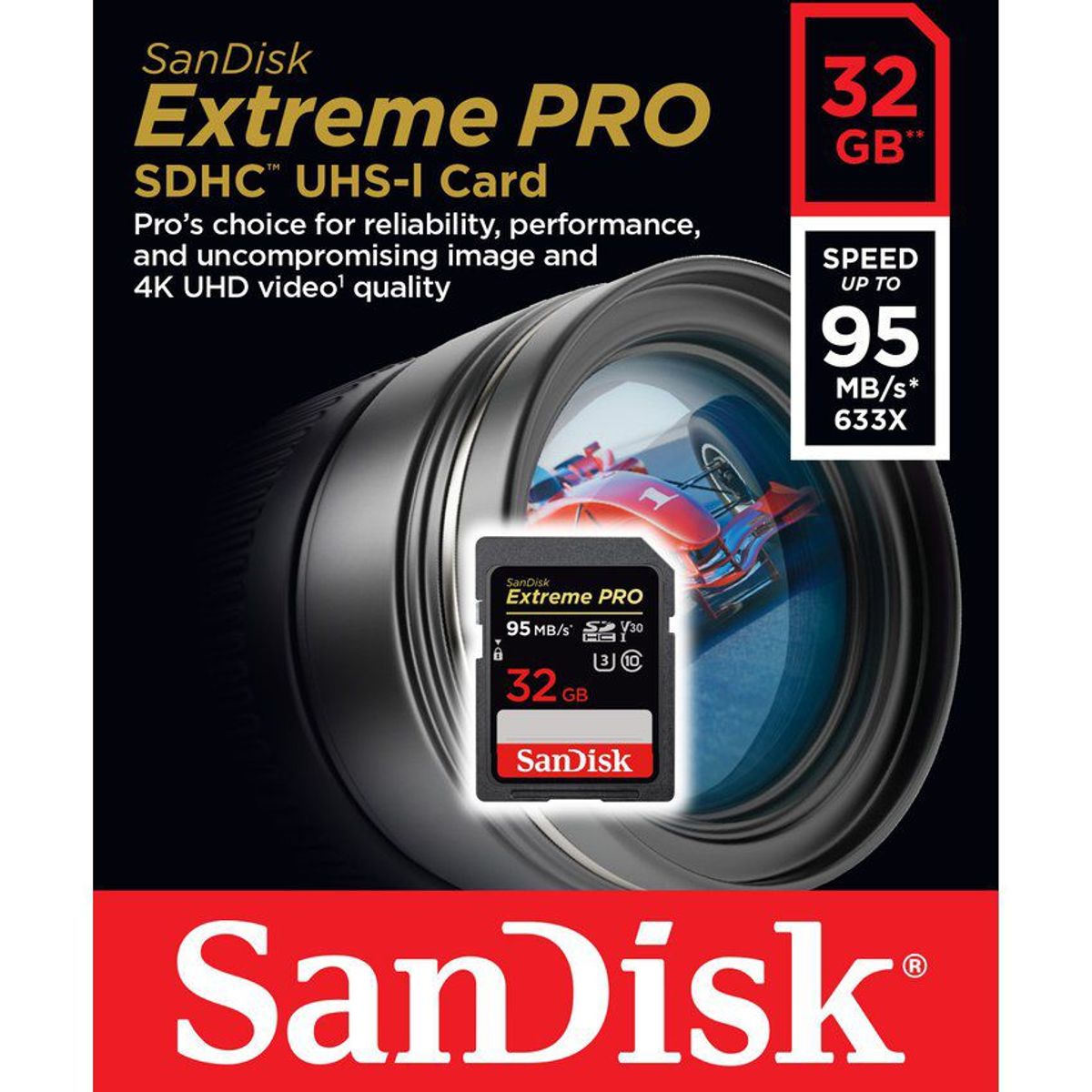 SANDISK - Sandisk  memoria SD 32gb EXTREME PRO  V30 U3 4k uhd