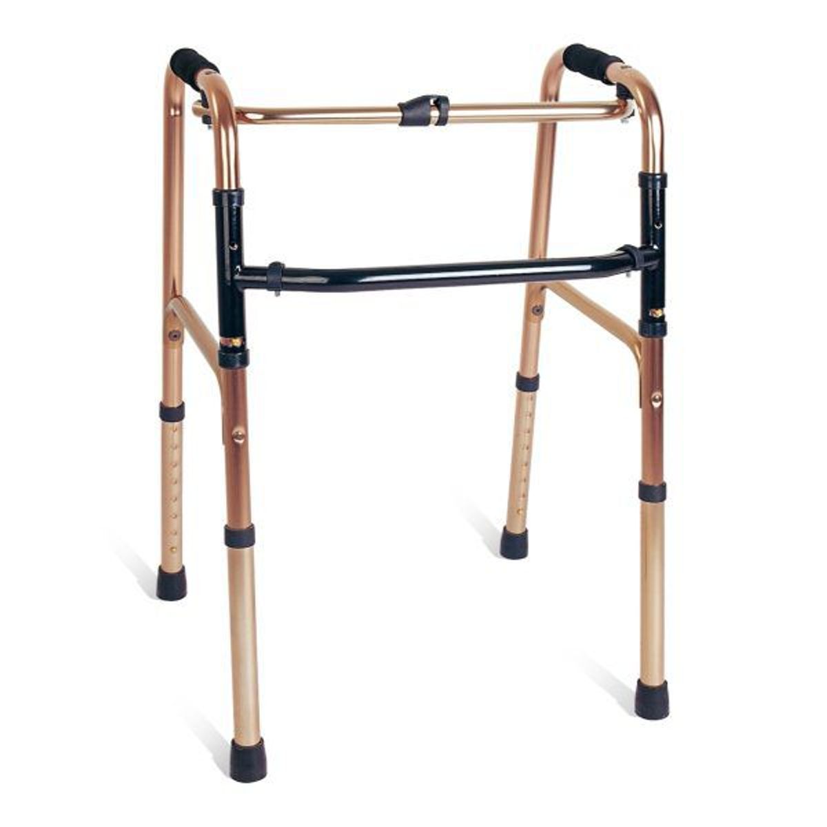 FIRST CARE - Andador Aluminio Plegable Paso a Paso Bronce